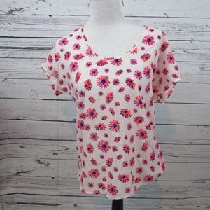 Fun & Flirt bright colored "Daisy" print top